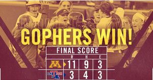 Image post by @gophersoftball on Instagram