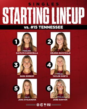 Image post by @GamecockWTennis on Twitter