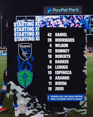 Image post by @SJEarthquakes on Twitter