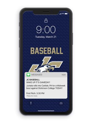 Image post by @JuniataBaseball on Twitter