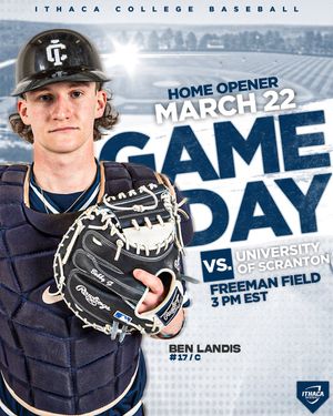 Image post by @Ithaca_Baseball on Twitter