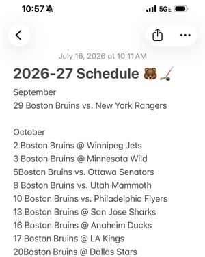 Image post by @nhlbruins on Instagram