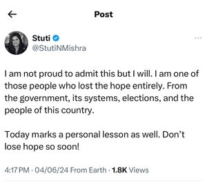 Image post by @stutimishra on Instagram