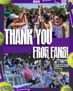 Image post by @tcuwomenstennis on Instagram