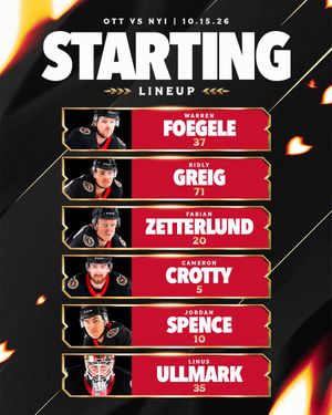 Image post by @Senators on Twitter/X