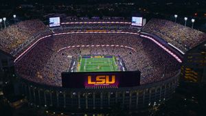 Video post by @lsufootball on Facebook