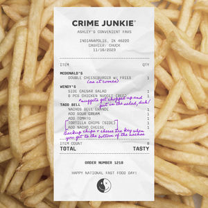 Image post by @crimejunkiepodcast on Instagram