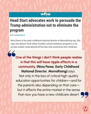 Image post by @momsrising on Instagram
