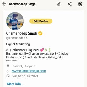 Image post by @iamchamandeep on Instagram