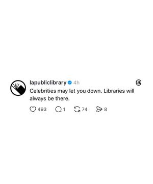 Image post by @lapubliclibrary on Instagram