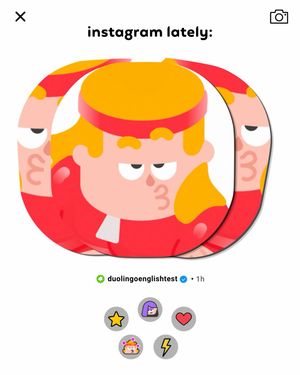 Image post by @duolingoenglishtest on Instagram