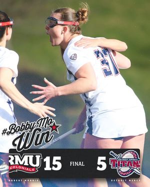 Image post by @RMUAthletics on Facebook