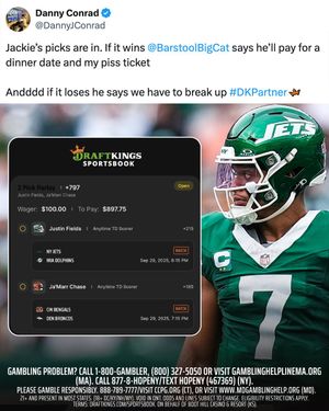 Image post by @DKSportsbook on Twitter