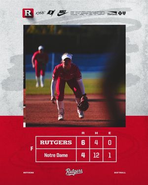 Image post by @ru_softball on Instagram