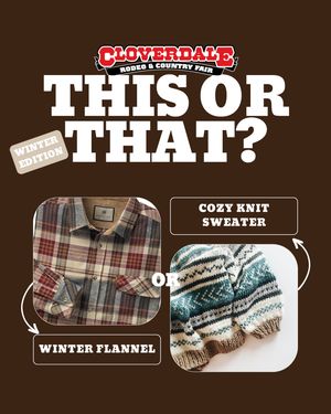 Image post by @cloverdalerodeo on Instagram