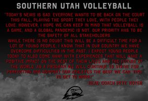 Image post by @SUUVolleyball on Twitter