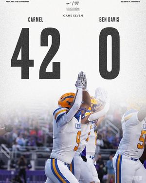 Image post by @carmel_football on Instagram