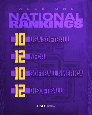 Image post by @LSUsoftball on Twitter
