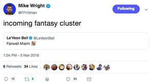 Image post by @fantasyfootballers on Instagram
