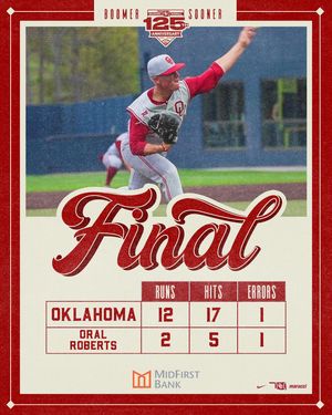 Image post by @ou_baseball on Instagram