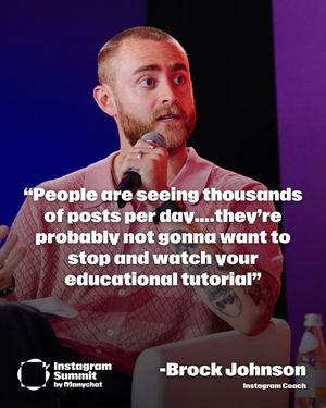 Image post by @manychat on Instagram