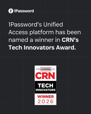 Image post by @1password on Instagram