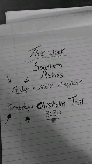 Image post by @SouthernAshesMusic on Facebook