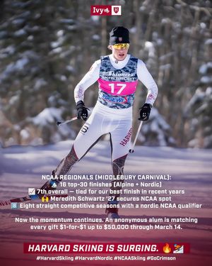 Image post by @harvardskiing on Instagram