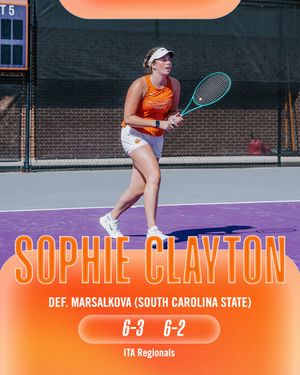 Text post by @ClemsonWTennis on Twitter/X