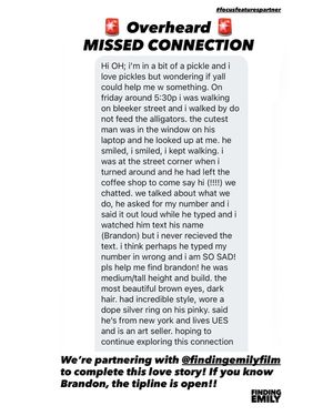 Image post by @overheardnewyork on Instagram