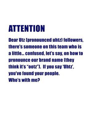 Image post by @utzsnacks on Instagram