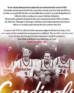 Image post by @ballstatewbb on Instagram