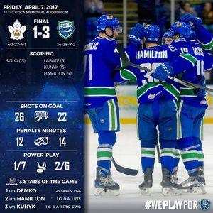 Image post by @uticacomets on Instagram