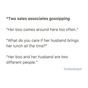 Image post by @overheardnewyork on Instagram