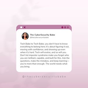 Image post by @thecybersecuritybabe on Instagram