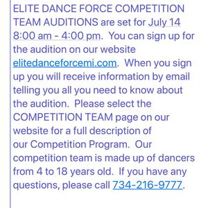 Image post by @elitedanceforcemi on Instagram