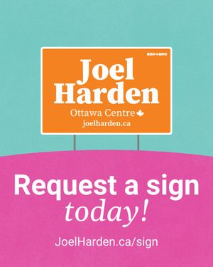 Image post by @JoelDHardenNDP on Twitter