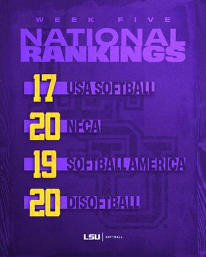 Image post by @LSUsoftball on Twitter