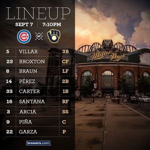 Image post by @brewers on Instagram