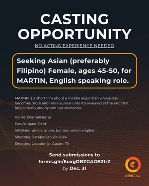 Image post by @opencallcasting on Instagram