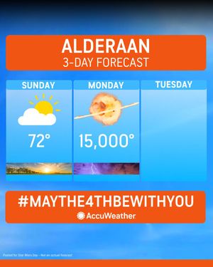 Image post by @accuweather on Twitter