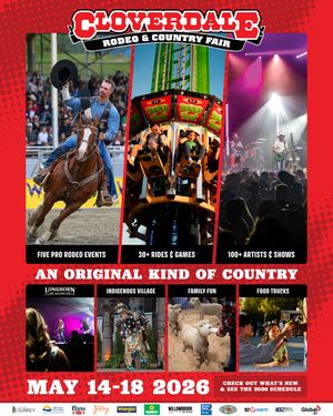 Image post by @cloverdalerodeo on Instagram