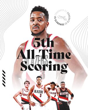 Image post by @trailblazers on Twitter