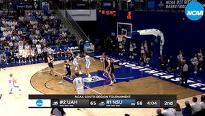 Video post by @NSU_MBasketball on Twitter