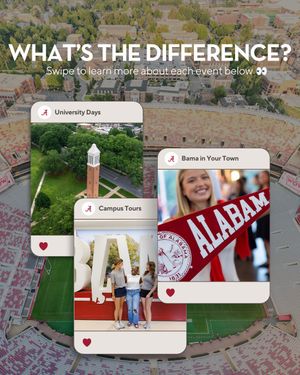 Image post by @ua_admissions on Instagram