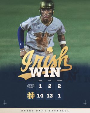Image post by @notredamebaseball on Instagram
