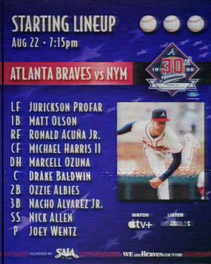 Image post by @Braves on Twitter