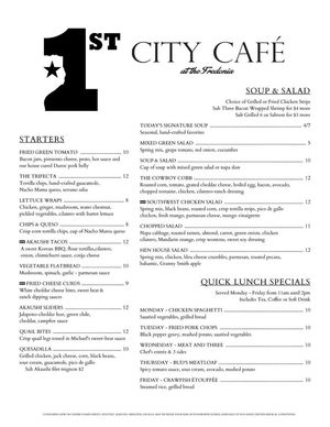 Image post by @1stcitycafe on Facebook