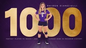 Image post by @lsuvolleyball on Twitter