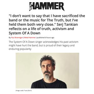 Image post by @serjtankian on Instagram